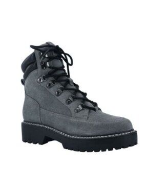 Calvin Klein Womens Shania Suede Lug Sole Combat & Lace-up Boots Size 9.5